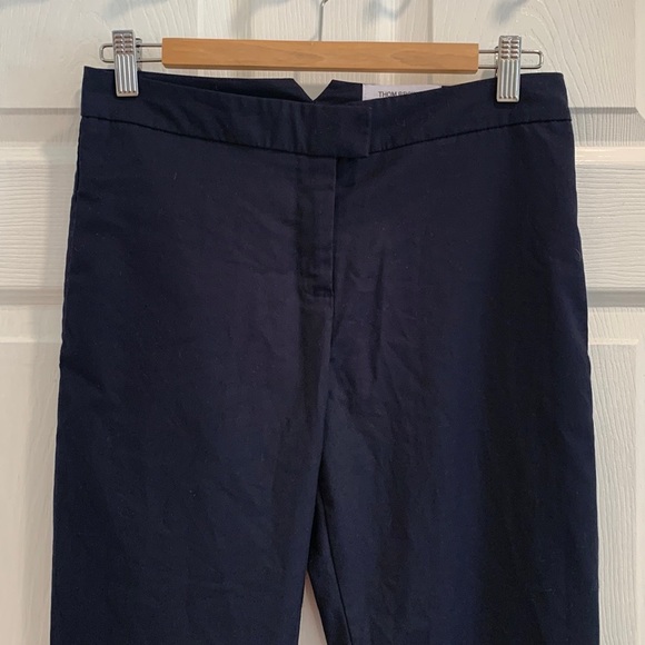 THOM BROWNE Style Crop Navy Trousers - Picture 4 of 16